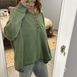 Oversized Button-Up Sweater
